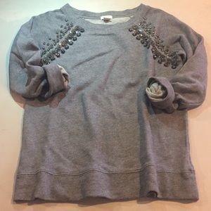 JCrew Embellished Sweatshirt